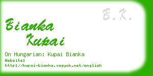 bianka kupai business card